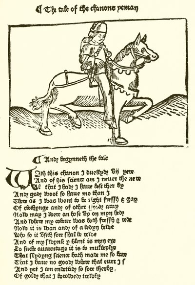 Caxtonによって印刷されたChaucers Canterbury Talesの第2版から 作： English School