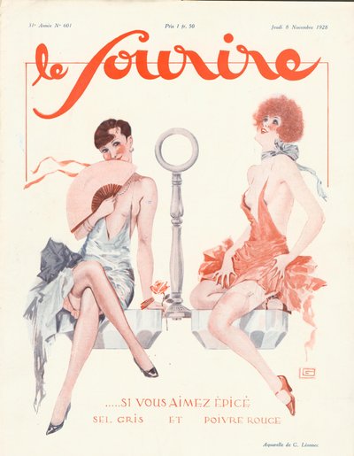 「Le Sourire」の表紙、1928 年 11 月（カラー リソ） 作： English School