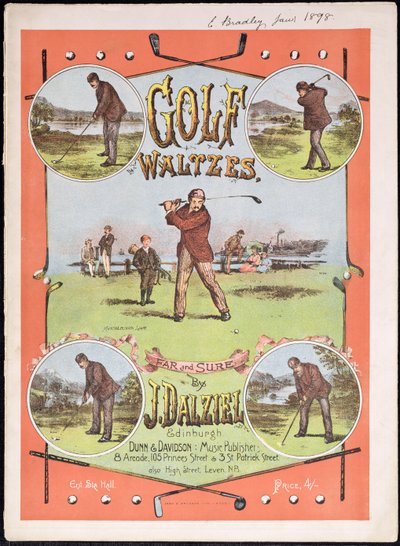J.ダルジエルのGolf Waltzesの楽譜の表紙 作： English School