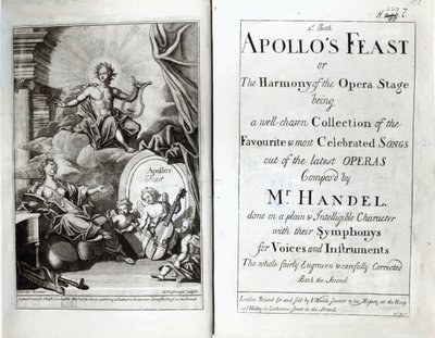 アポロスの饗宴の口絵、c.1734 作： English School
