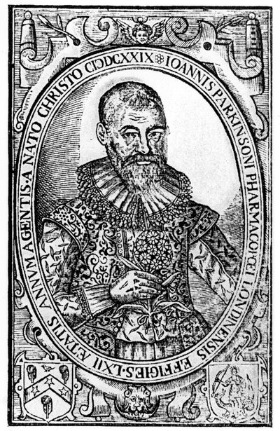 1629年に出版されたジョンパーキンソン著、唯一のパラディサステレストリスのパラディシの口絵 作： English School