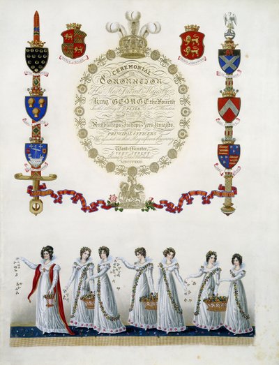 口絵、「彼の最も神聖な陛下王ジョージ4世の戴冠式」、ジョン・ウィッタカー、1823年 作： English School