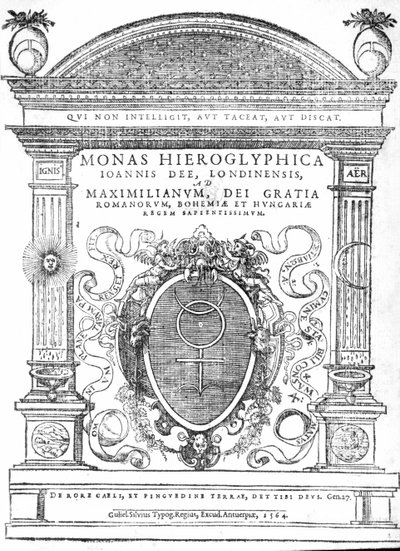 1564年に出版されたJohn DeeによるMonas HieroglyphicaのFrontispiece（印刷） 作： English School