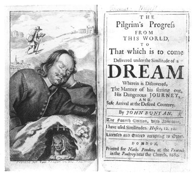 ジョンバニヤン（1628-88）パブによる巡礼者の進歩の最前線。 1680年に 作： English School