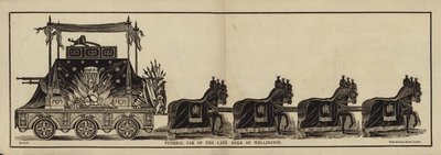 故ウェリントン公の葬送車（木版画 作： English School