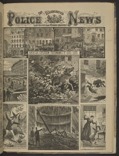 トッテナムCTでガス大爆発。死者多数」『イラストレイテッド・ポリス・ニュース 作： English School