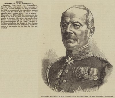 ドイツ予備軍司令官ヘルヴァルト・フォン・ビッテンフェルト将軍（刻印 作： English School