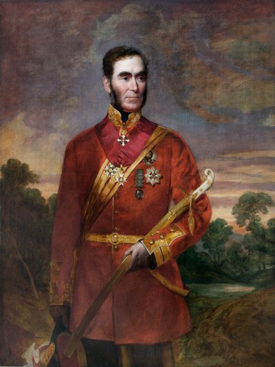 General Sir Richard Dacres (キャンバスに油彩) 作： English School