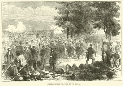 1870年12月、軍隊によって歓迎された将軍 作： English School