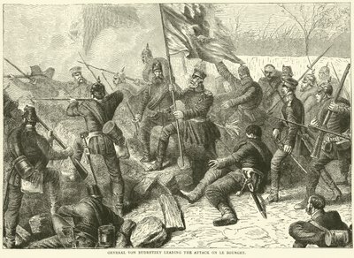 1870年10月、ルブルジェへの攻撃を率いるフォンブドレツキー将軍 作： English School