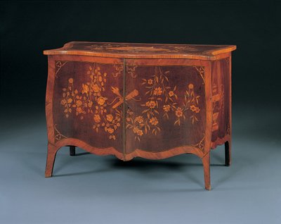 ジョンコブの方法によるジョージ3世寄木細工の便器、1770年頃（アマランサスとチューリップウッド） 作： English School