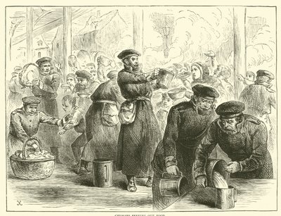 1871年1月、食べ物を出すドイツ人 作： English School