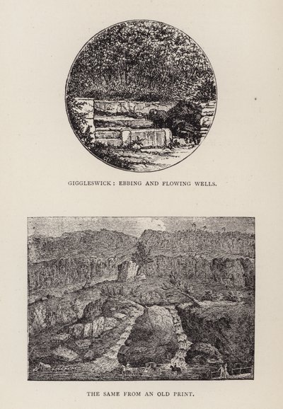 Giggleswick, Ebbing and flowing wells (e.g. engraving) 作： English School