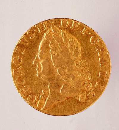 ゴールデン・イングリッシュ・ギニア（ギニー）、ジョージ2世（1714-1760）の時代 18世紀直径2.5cm ナポリ、ムゼオ・アルケオロジコ 作： English School
