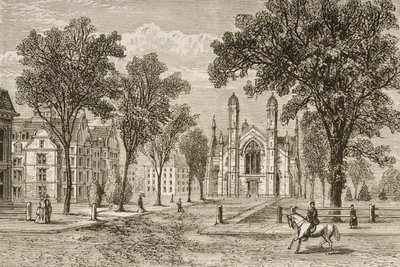 1876年のハーバード大学ゴアホール 作： English School