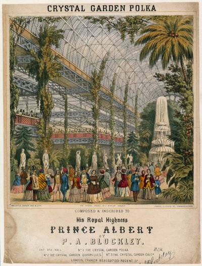 素晴らしい展覧会、1851年、クリスタルガーデンポルカ 作： English School