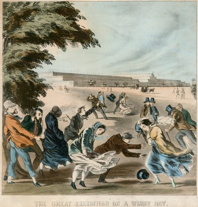風の強い日の素晴らしい展覧会、1851年 作： English School