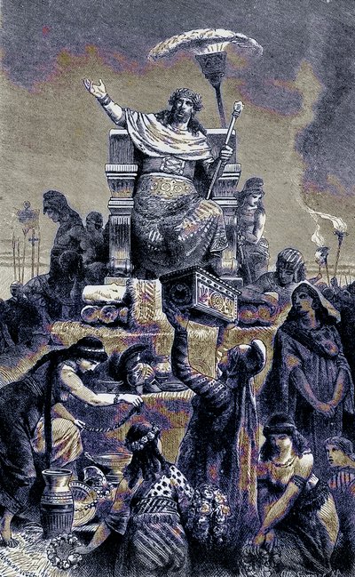 ギリシャの退化-葬式の山の上のクロウザス、世界のイラスト入りの歴史からのイラスト、c.1880を発行（デジタル拡張画像） 作： English School