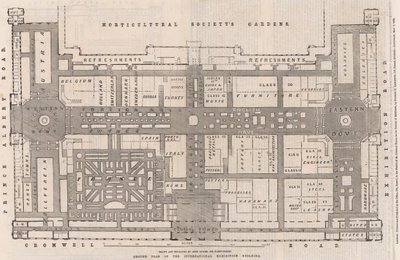 国際展示棟の平面図 作： English School