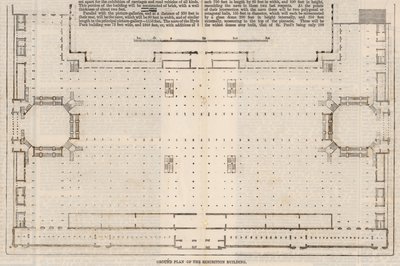 1862年の国際展示場の平面図 作： English School