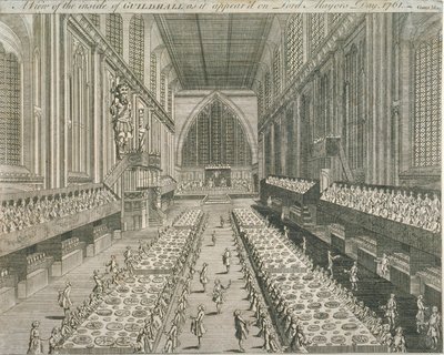 ギルドホール、ジェントルマンズ誌、1761 作： English School
