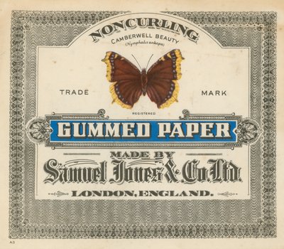Samuel Jones＆Co Ltd、ロンドン製のガム紙 作： English School