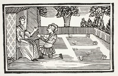 ガイは、フェア・フィリスを裁判にかけます。イラストは、18世紀のChap-booksのJohn Ashtonによるパブです。 1882 作： English School