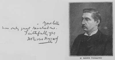 H Rider Haggard (彫刻) 作： English School