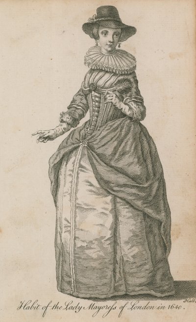 1640年のロンドン市長夫人の習慣 作： English School