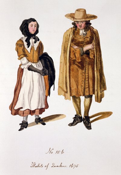 クエーカーの習慣、1675年 作： English School