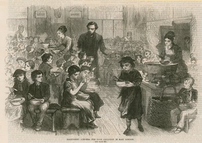 イーストロンドンの貧しい子供たちのためのハーフペニーディナー 作： English School