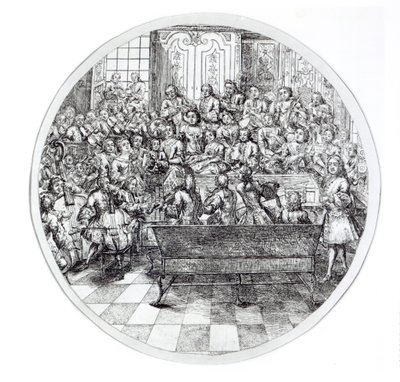 ヘンデルがオラトリオを指揮、1740年頃 作： English School