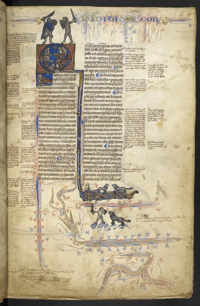 Harley MS 3487, f.4r Aristotle Physica, from 