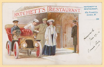 Hatchetts Restaurant、67a Piccadilly、ロンドン 作： English School