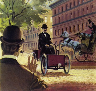 ヘンリーフォードは1892年に彼の最初の手作り車を生産しました 作： English School