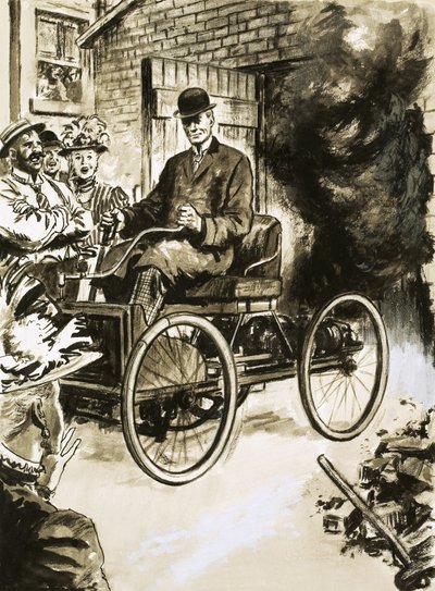 ヘンリーフォードと彼の最初の「馬なし馬車」 作： English School