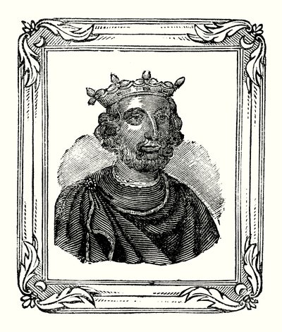 ヘンリー3世は1208年に生まれ、1216年に戴冠し、1272年に死去した（エングレービング 作： English School