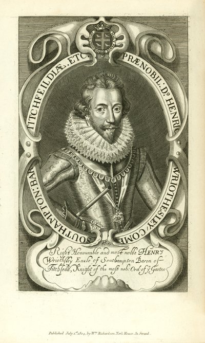 Henry Wriothsley、サウサンプトン伯爵 作： English School