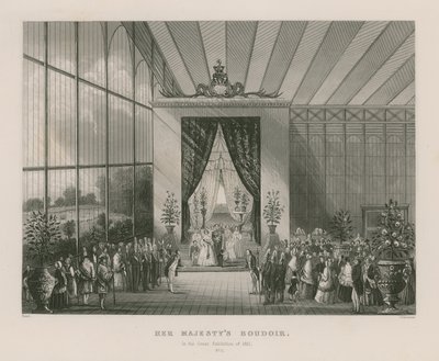 1851年の大展覧会における女王陛下 作： English School