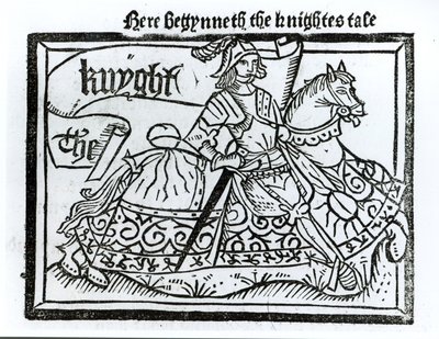 ベジネス・ザ・ナイツ・テール、ジェフリー・チョーサー作「カンタベリー物語」（c.1345-1400）、ウィリアム・カクストン（c.1422-91）1434 作： English School