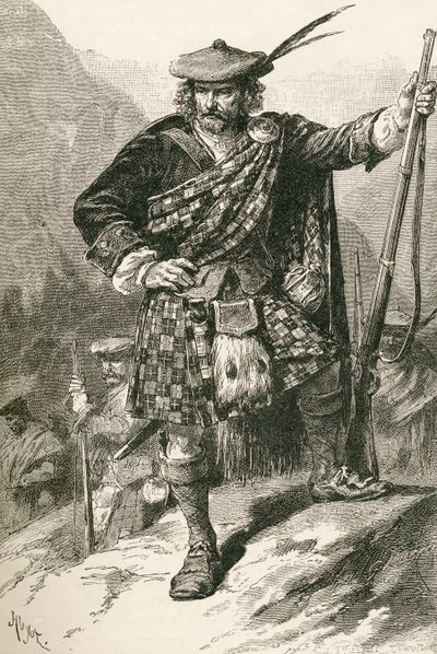 GTベタニーによる「世界の住民」のハイランドチーフテンが1888年に出版 作： English School