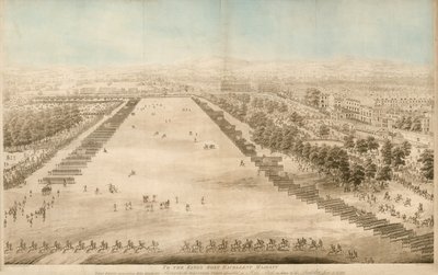 1799年6月4日、誕生日に敬意を表してハイドパークに集められた志願兵団をレビューする陛下 作： English School
