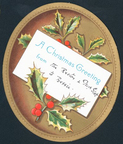 プラーク、クリスマスカードのホリーとベリー 作： English School