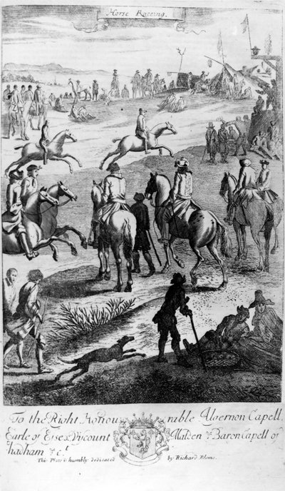 競馬、リチャード・ブロム発行の「紳士のレクリエーション」より1686 作： English School