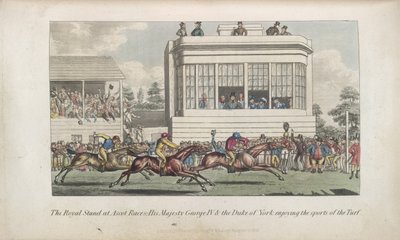 アスコットでの競馬、「芝の逸話、チェイス、リング」より 作： English School