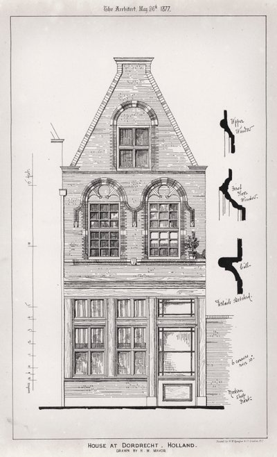 オランダ、ドルドレヒトの家（彫刻 作： English School