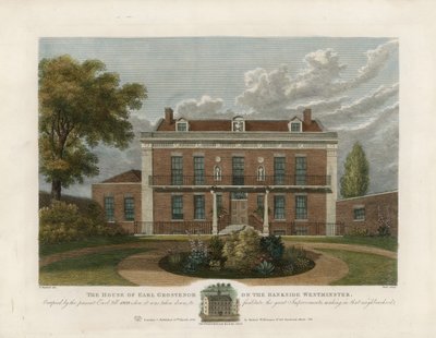 ウェストミンスターのバンクサイドにあるアールグロブナーの家。 1809年に倒された 作： English School