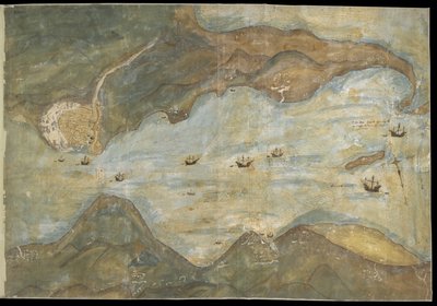 船体とバートンから海までのハンバー 作： English School