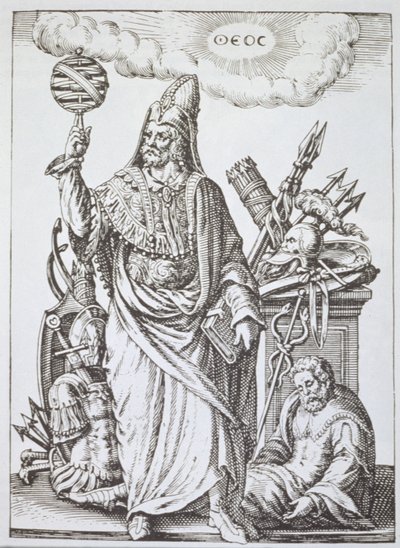 19世紀後半に出版されたJean-Jacques Boissard 1605による占いと魔法のコピーからのエルメスの理想的な姿 作： English School