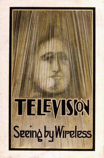 「テレビ、1926年」の初版のイラスト入りダストジャケット 作： English School